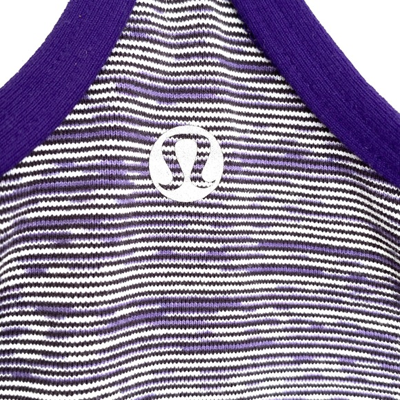 Lululemon Y-Tank Size 4. Purple and white. NWOT - Picture 3 of 4